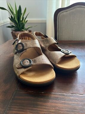 SAS Women's Relaxed Heel Strap Sandal Sunstone Sz. 12W NWOB Comfort Made In USA